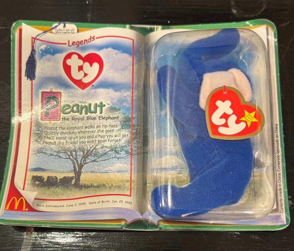 McDonald's Ty Beanie Baby Legends 2000 Peanut the Elephant